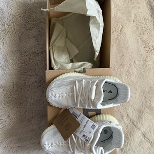 Kids White Yeezy Sneakers